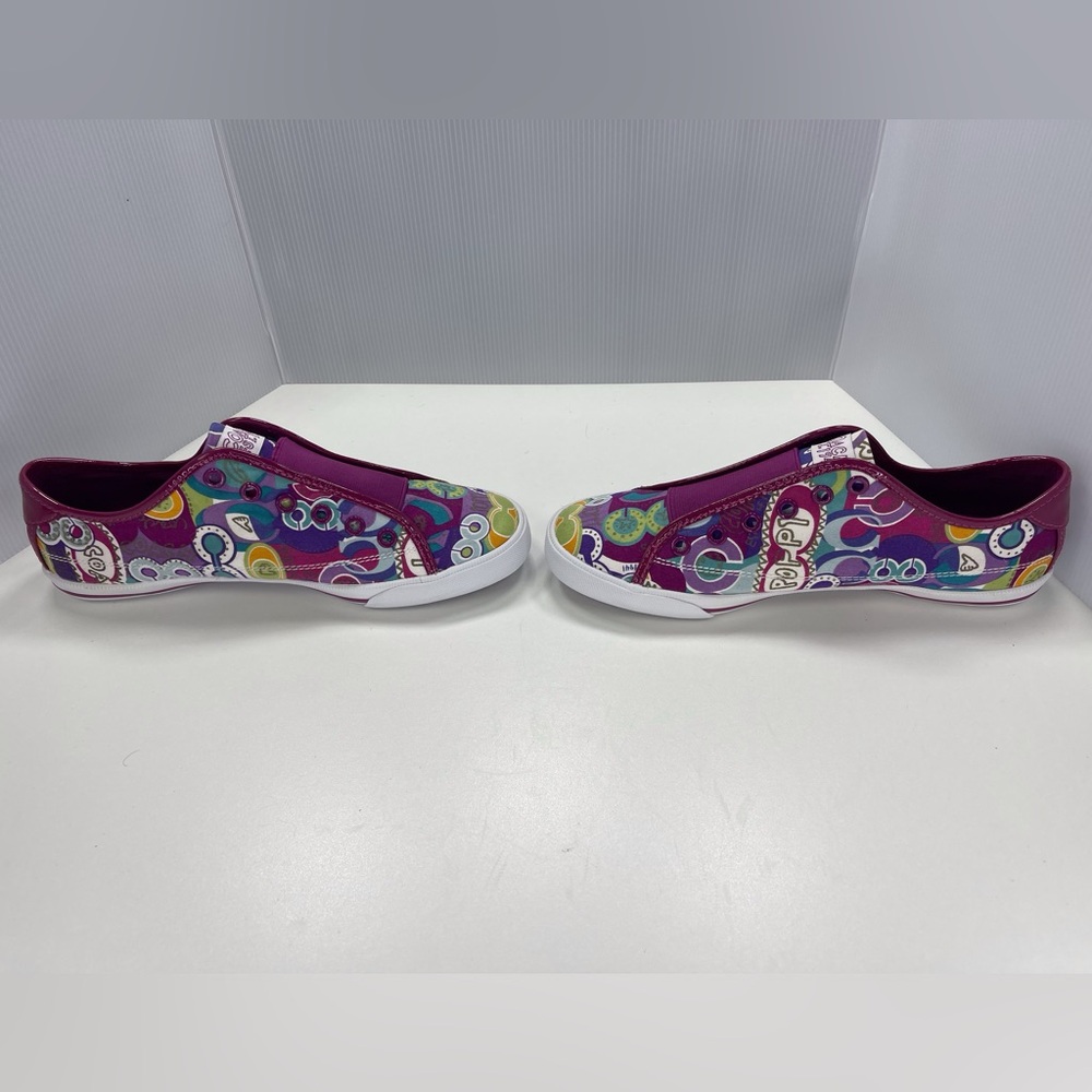 Coach Bev Poppy Multicolor Sneakers Slip On Shoes, Size 9.5 - Picture 7 of 8
